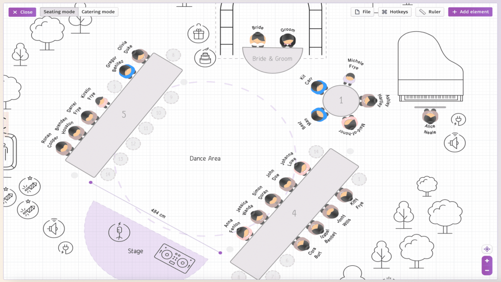 Making Seating Chart for Weddings: Reasons for Using Dedicated Apps